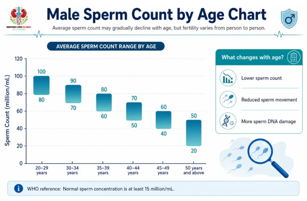 Male Sperm Count by Age Chart