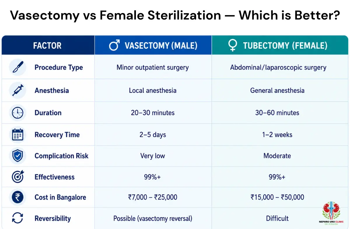 vasectomy surgery in Bengaluru
